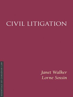 cover image of Civil Litigation
